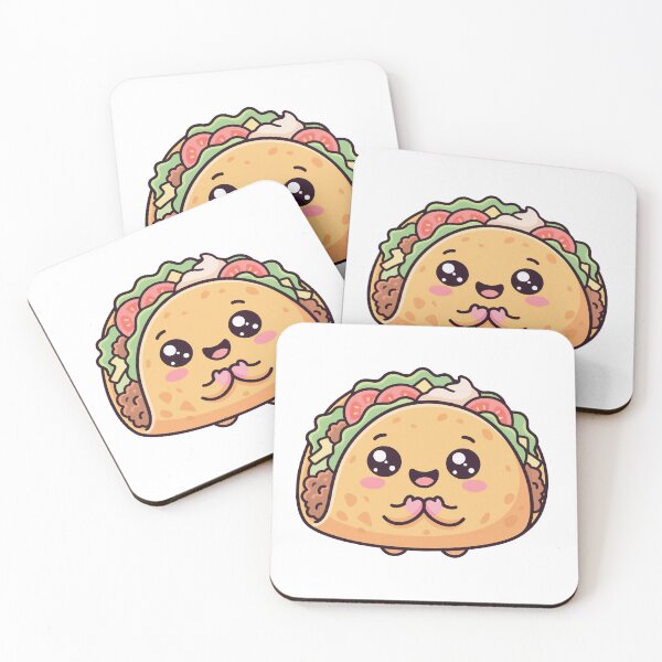 Item preview, Adorable Kawaii Taco with Smiling Face Sticker designed and sold by HoloHugDesigns.
