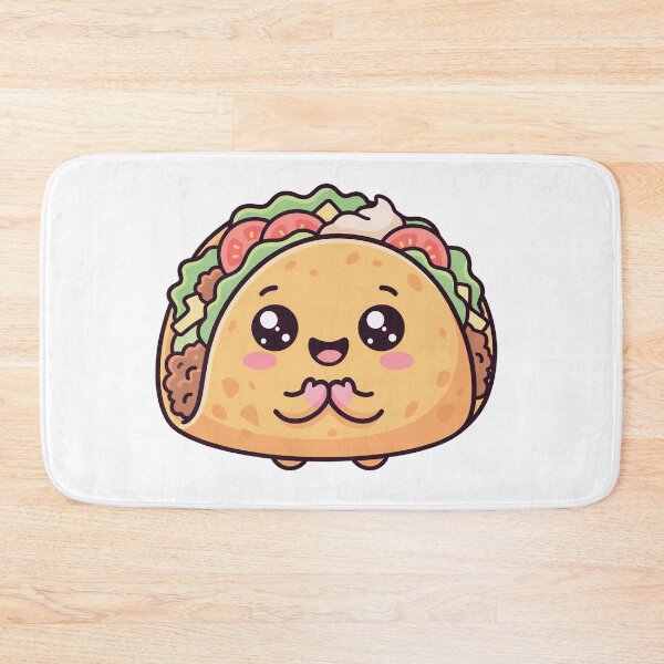 Item preview, Adorable Kawaii Taco with Smiling Face Sticker designed and sold by HoloHugDesigns.