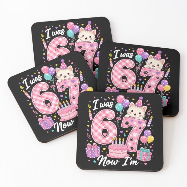 Item preview, I was 6 Now I'm 7 Cat 7th Birthday Girl designed and sold by Littermin.