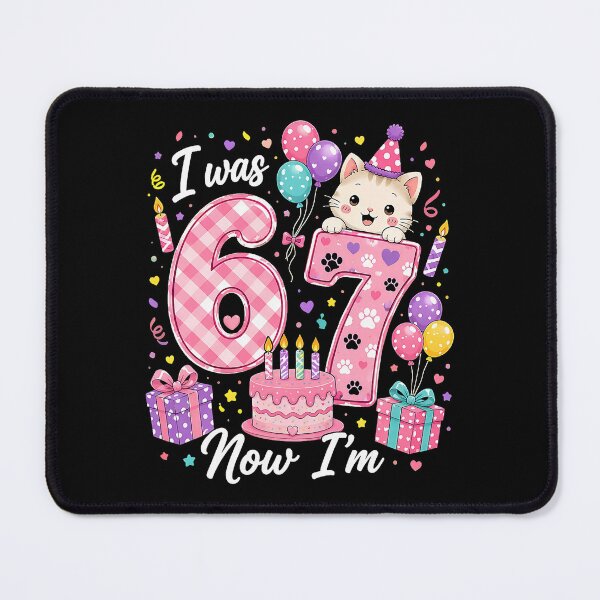 Item preview, I was 6 Now I'm 7 Cat 7th Birthday Girl designed and sold by Littermin.