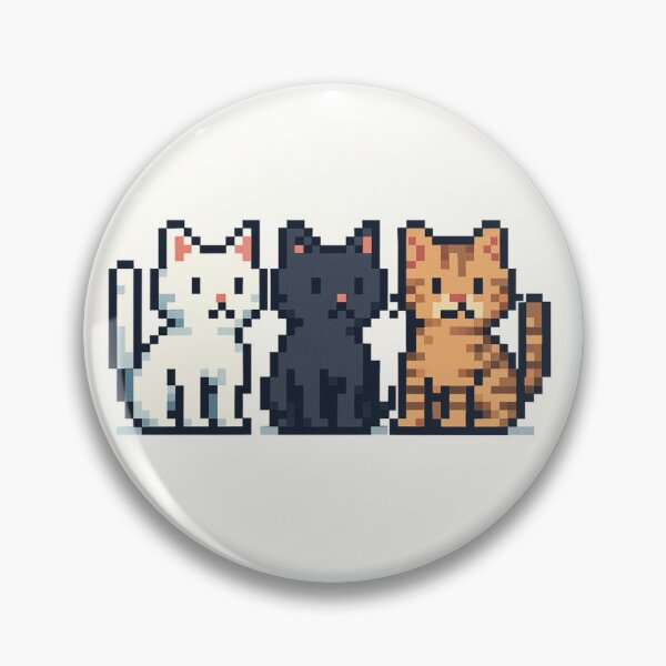 Item preview, Pixel Cat Trio Cute Retro 8-Bit Kittens Pixel Art designed and sold by EchoWave11.