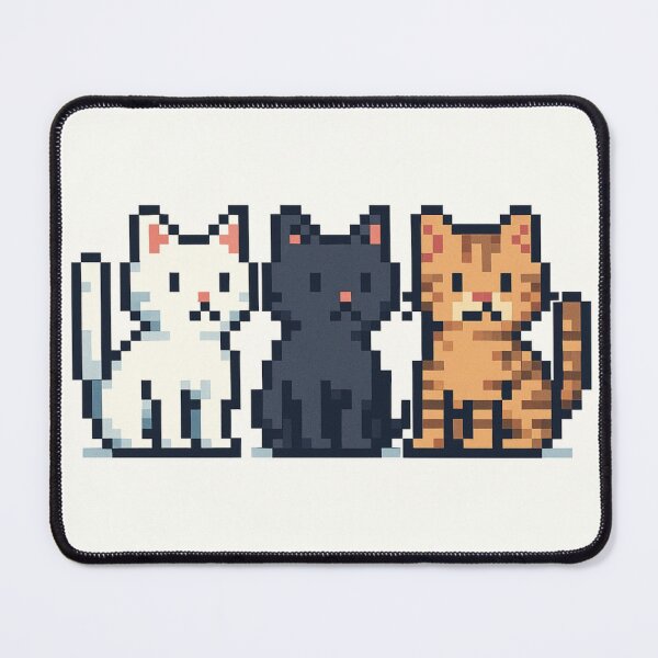 Item preview, Pixel Cat Trio Cute Retro 8-Bit Kittens Pixel Art designed and sold by EchoWave11.