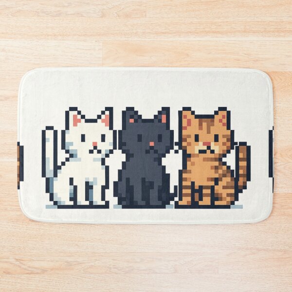 Item preview, Pixel Cat Trio Cute Retro 8-Bit Kittens Pixel Art designed and sold by EchoWave11.