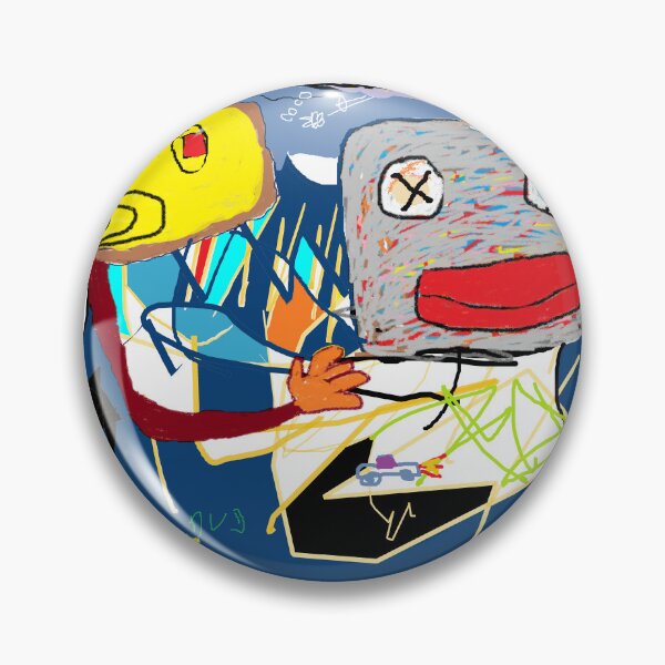 Item preview, Whimsical Graffiti Character | Neo-Expressionist Abstract Street Art designed and sold by Road Rouch Gallery.