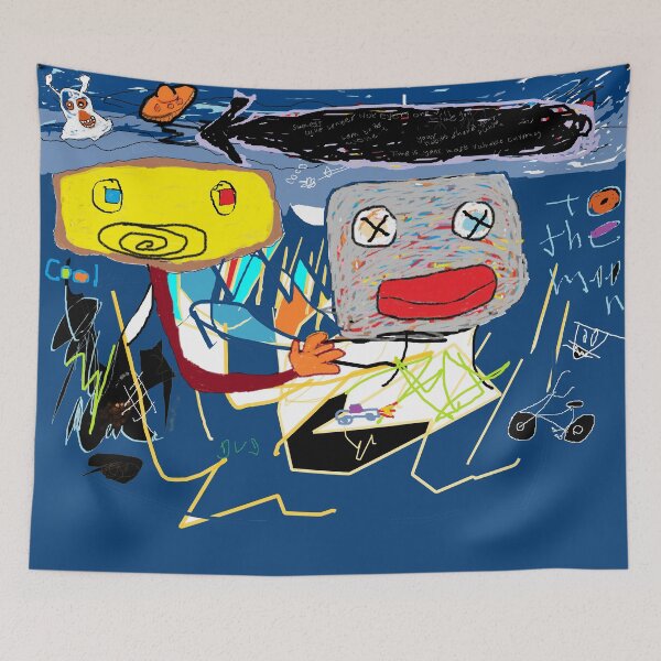 Item preview, Whimsical Graffiti Character | Neo-Expressionist Abstract Street Art designed and sold by Road Rouch Gallery.