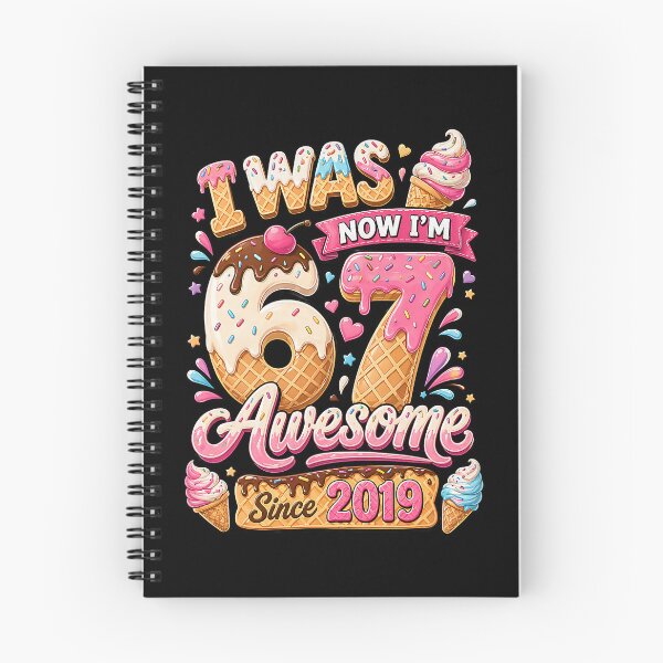 Item preview, I was 6 Now I'm 7 Birthday Ice Cream Awesome Since 2019 designed and sold by Littermin.