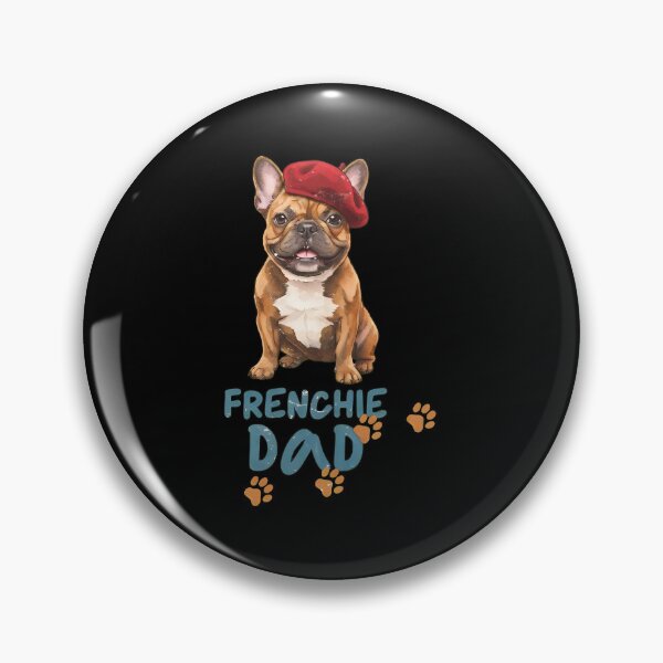 Item preview,  Frenchie Dad with Beret Dog Illustration designed and sold by SoyLamderma.