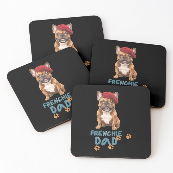 Item preview,  Frenchie Dad with Beret Dog Illustration designed and sold by SoyLamderma.