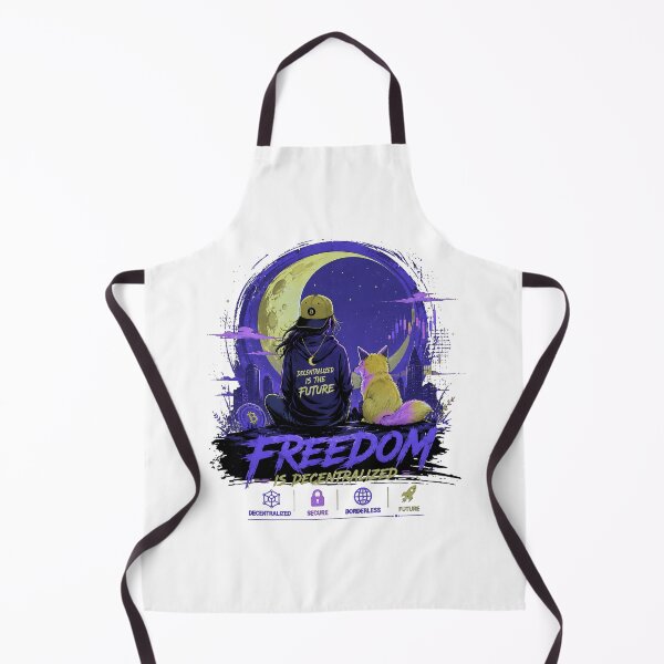 Item preview, Freedom Is Decentralized | Crypto Moon Cyberpunk Fox Vintage Streetwear T-Shirt designed and sold by dytf79.