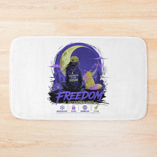 Item preview, Freedom Is Decentralized | Crypto Moon Cyberpunk Fox Vintage Streetwear T-Shirt designed and sold by dytf79.
