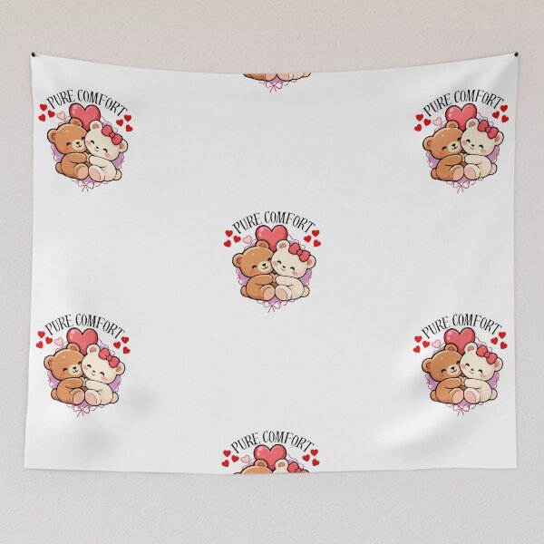 Item preview, Cute Teddy Bear Hugging Couple | Kawaii Valentine Love Bears Gift designed and sold by Palette-Vibes.