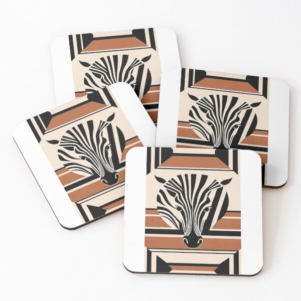 Item preview, Art - Graphic Zebra Representation, Earthy Color Burst designed and sold by DoodyPets.