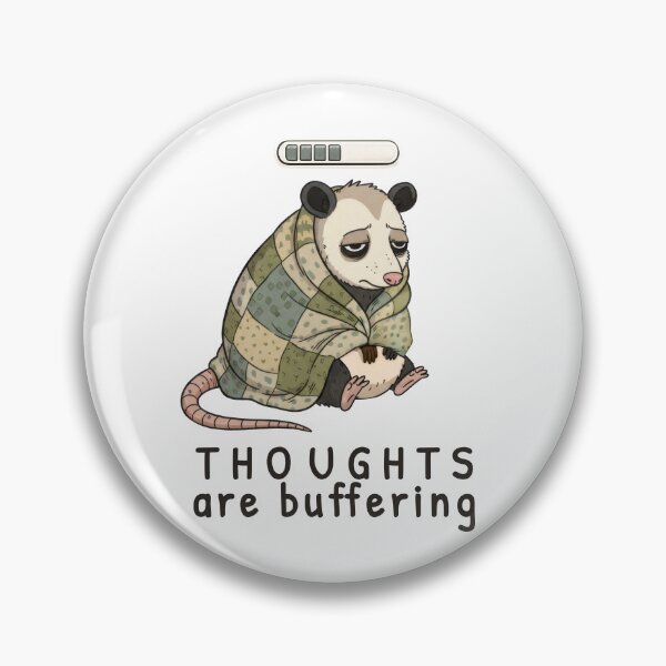 Item preview, Thoughts Are Buffering – Emotional System Delay designed and sold by ChernotytskaArt.
