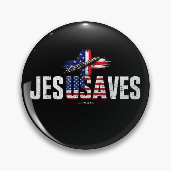 Item preview, Jesus Saves Cross Subtle Christian Religious Faith USA Flag designed and sold by ocustdaleman.