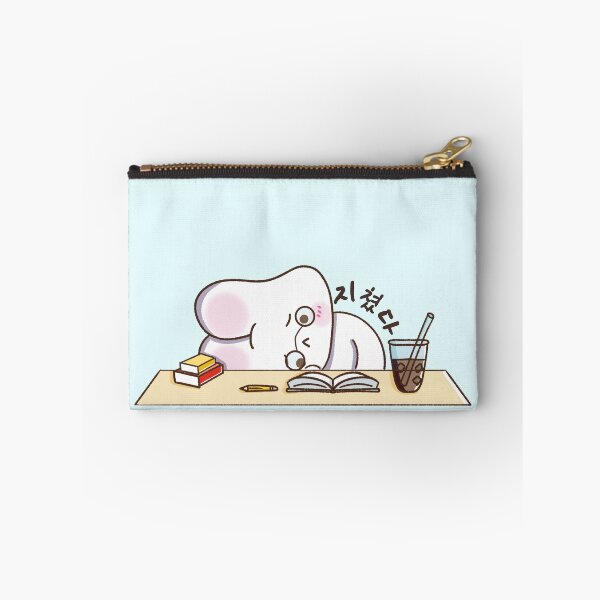 Item preview, Cute Kawaii Bunny Exhausted (지쳤다 - Ji-chyeot-da) Relatable Korean Pastel Chibi Aesthetic designed and sold by Kimchi-style-.