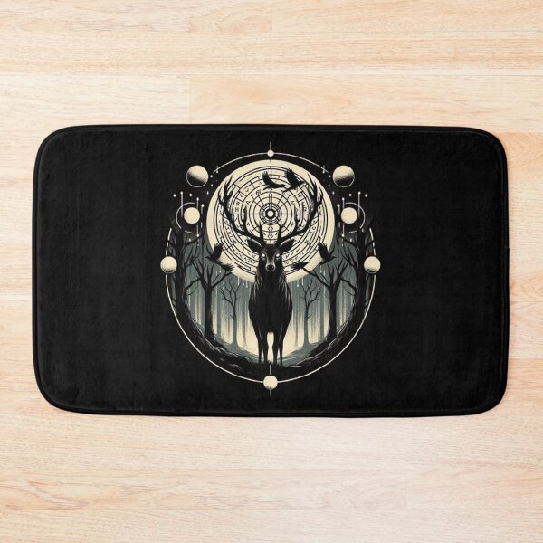 Item preview, Celestial Deer – Moon Phases Design designed and sold by Dogandesighn.