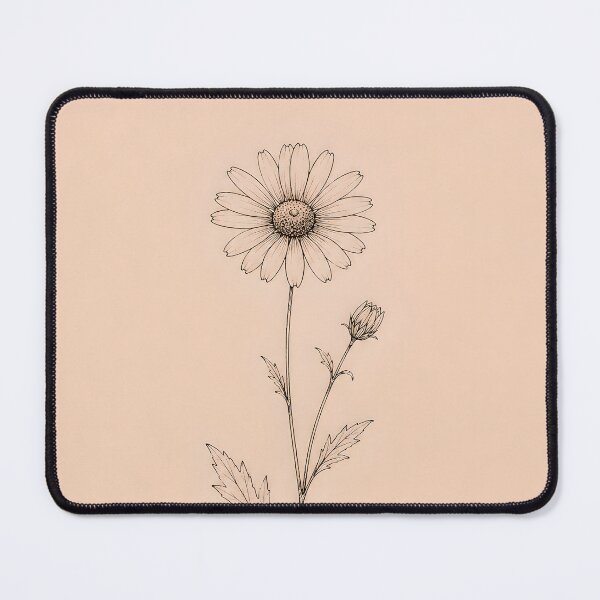 Item preview, Minimalist Wildflower Line Art on Warm Beige designed and sold by ChubbyGoong.