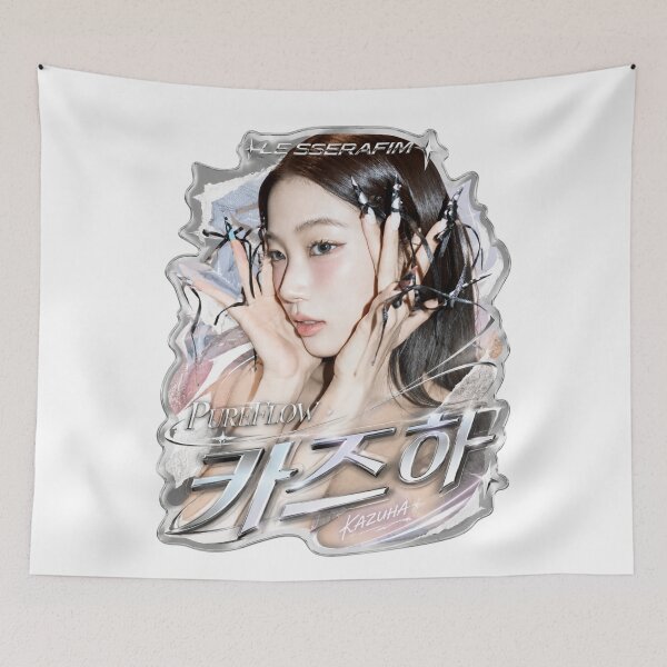 Item preview, Kazuha LE SSERAFIM PUREFLOW Kpop Sticker Design designed and sold by Valereekmerch.