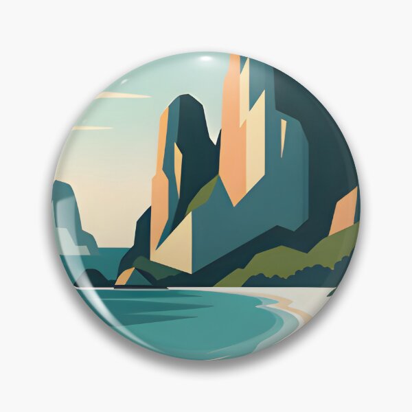 Item preview, Railay Beach Thailand Vintage Travel Poster Tropical Coastal Wall Art designed and sold by Spirit of Siam.