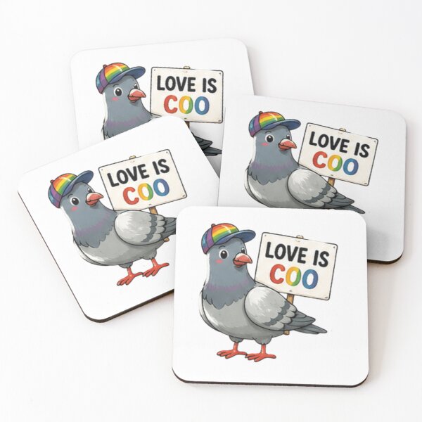 Item preview, Love Is Coo Cute Pigeon Pride designed and sold by Pixanova.