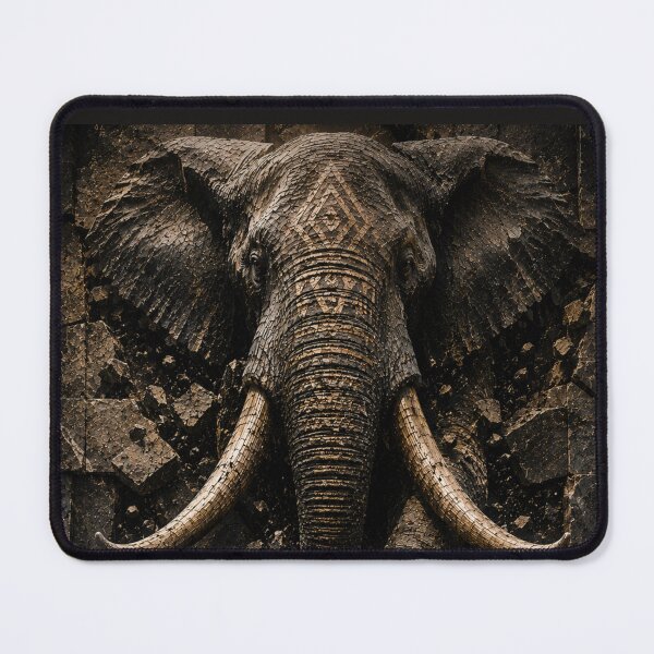 Item preview, Builder Earn Your Weight Elephant Industrial Mosaic Canvas Print designed and sold by SavannaStrikes.