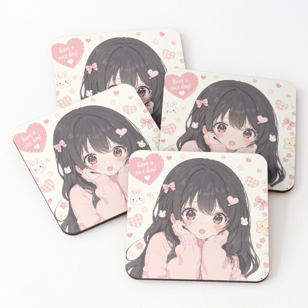 Item preview, Have a Nice Day Cute Kawaii Anime Girl Pastel Pink Aesthetic designed and sold by jo-e-basta.
