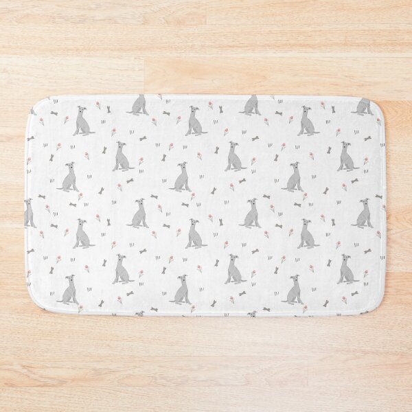 Artikelvorschau, Minimalistisches Flat Design Whippet-Hunde-Weißmuster entworfen und verkauft von svitlaarty.