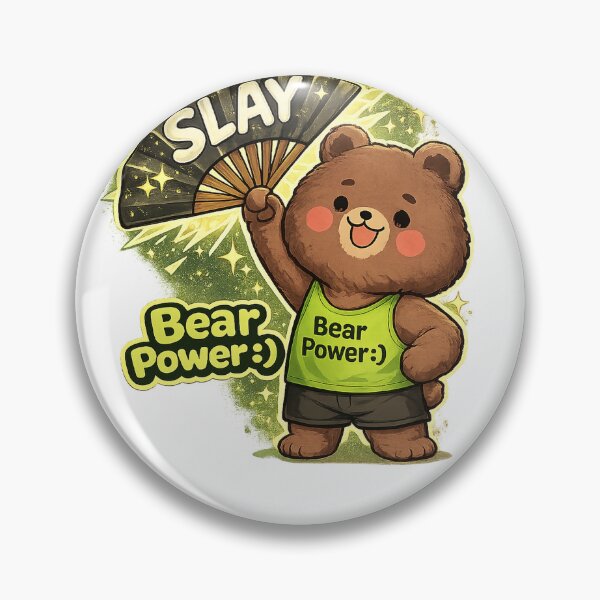 Item preview, Bear with the Slay Fan designed and sold by KrisPoospi.
