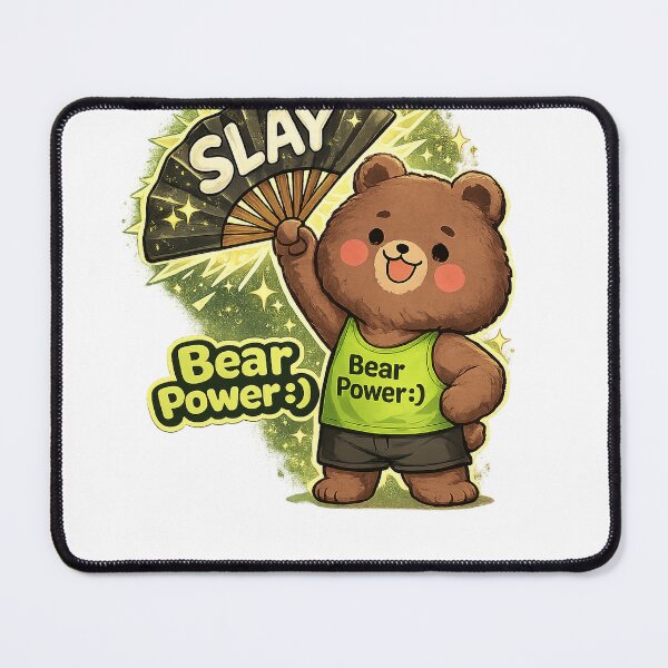 Item preview, Bear with the Slay Fan designed and sold by KrisPoospi.