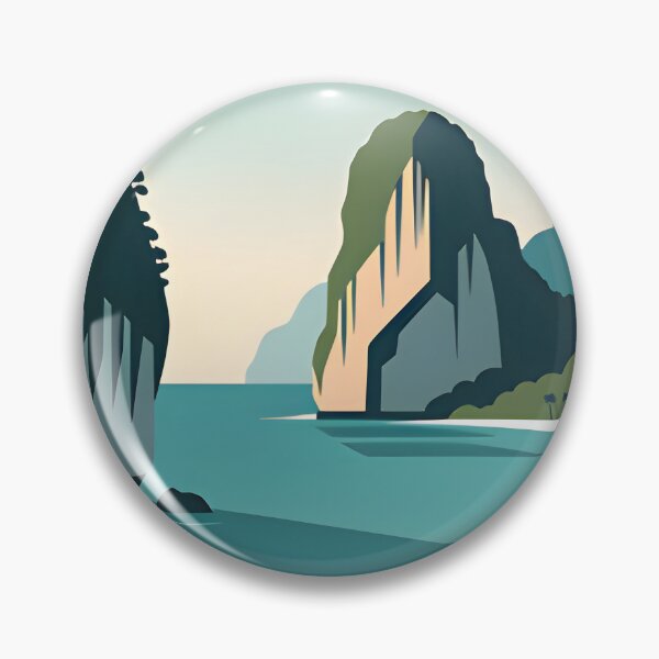 Item preview, Railay Beach Thailand Vintage Travel Poster Tropical Coastal Wall Art designed and sold by Spirit of Siam.