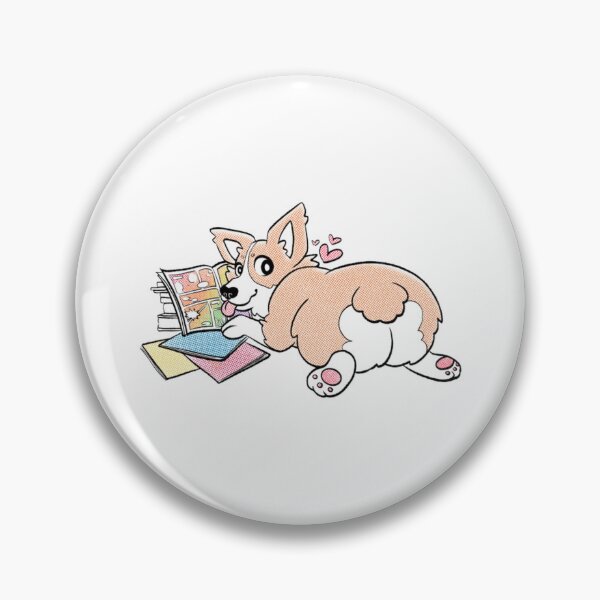 Item preview, Cute Corgi Butt Reading Comic Book Whimsical Art designed and sold by Nicolealtdesign.