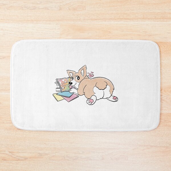 Item preview, Cute Corgi Butt Reading Comic Book Whimsical Art designed and sold by Nicolealtdesign.