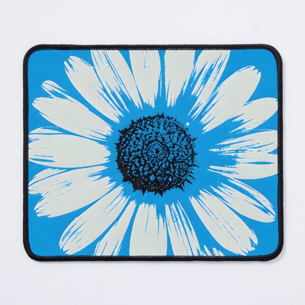 Item preview, Blue Pop Art Daisies Grid Retro Floral  designed and sold by ChubbyGoong.