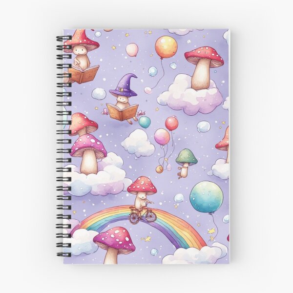 Item preview, Whimsical Mushroom Fairies Magic Sky Seamless Pattern designed and sold by dcohea.