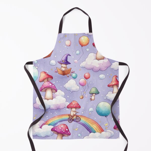 Item preview, Whimsical Mushroom Fairies Magic Sky Seamless Pattern designed and sold by dcohea.