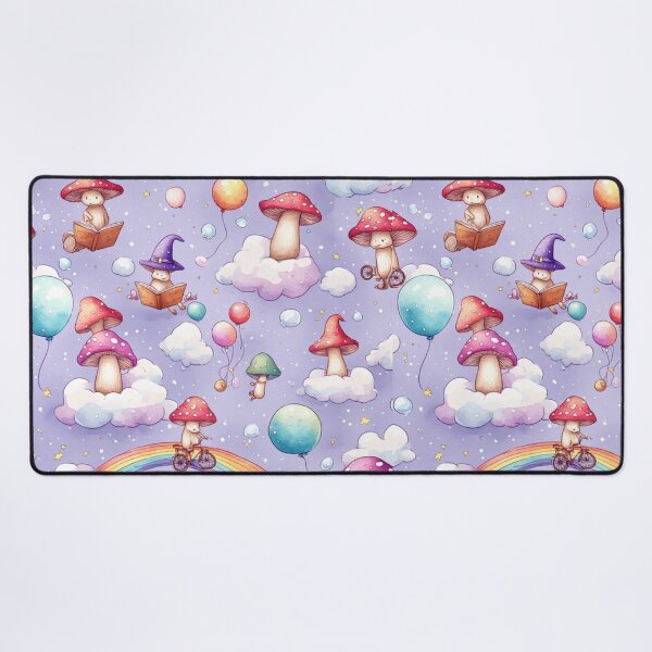 Item preview, Whimsical Mushroom Fairies Magic Sky Seamless Pattern designed and sold by dcohea.