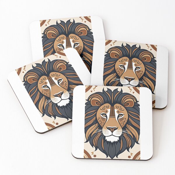 Item preview, Art - Stylized Feline Representation, African Ethnic Motifs designed and sold by DoodyPets.