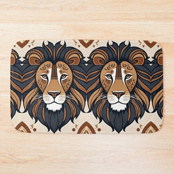 Item preview, Art - Stylized Feline Representation, African Ethnic Motifs designed and sold by DoodyPets.