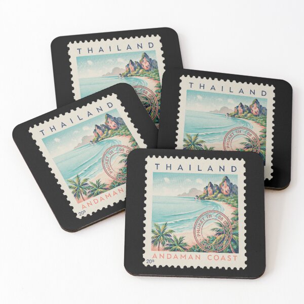 Item preview, Phuket Thailand Coastal Postage Stamp Travel Sticker designed and sold by stickercuffs.