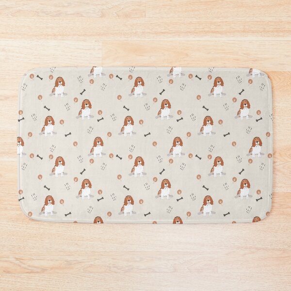 Item preview, Minimalist Flat Design Basset Hound Dog Cream Pattern designed and sold by svitlaarty.