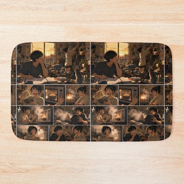 Item preview, Student Life Cozy Reading Room Comic Print designed and sold by Grafititee.