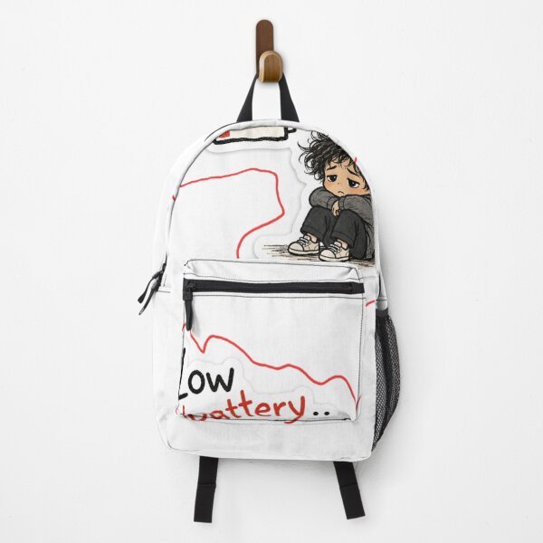 Item preview, Low Battery – Socially Drained Cute Sticker designed and sold by Genzfirevibes.
