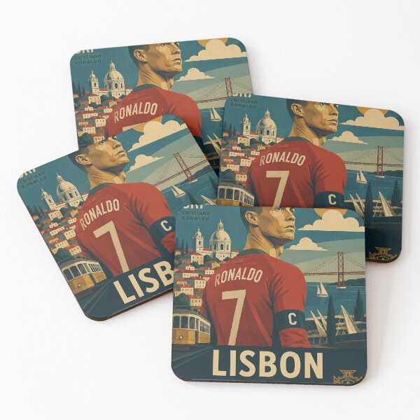 Item preview, Cristiano Ronaldo Mid-Century Modern Travel Poster Art designed and sold by MariaWillms.