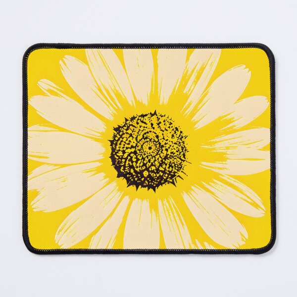 Item preview, Yellow Pop Art Daisies Grid Retro Floral  designed and sold by ChubbyGoong.