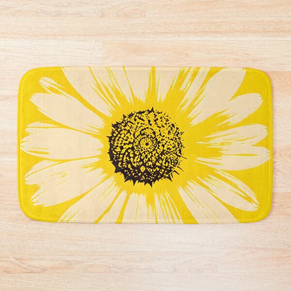 Item preview, Yellow Pop Art Daisies Grid Retro Floral  designed and sold by ChubbyGoong.