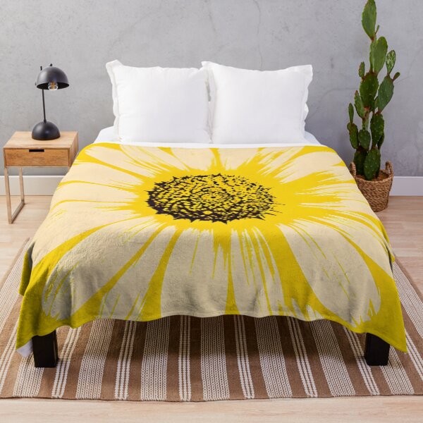 Item preview, Yellow Pop Art Daisies Grid Retro Floral  designed and sold by ChubbyGoong.