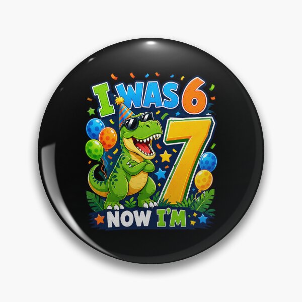 Item preview, I was Six Now I'm Seven T-Rex Dinosaur 67 Meme 7th Birthday designed and sold by Littermin.