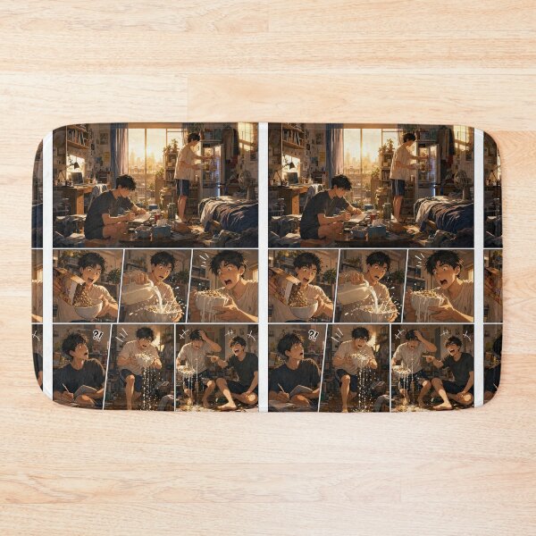 Item preview, Student Life Cozy Reading Room Comic Print designed and sold by Grafititee.