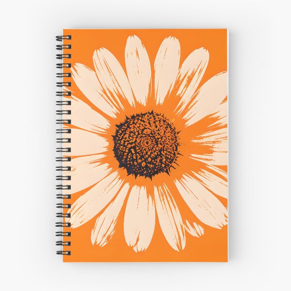 Item preview, Orange Pop Art Daisies Grid Retro Floral designed and sold by ChubbyGoong.