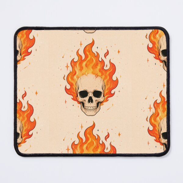 Item preview, Flaming Skull Aesthetic Illustration designed and sold by HemaGoutham.